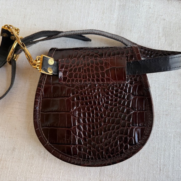 Avignon belt bag in brown croc - Picture 2 of 3